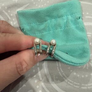 Tiffany & Co. RETIRED Silver and Pearl Earrings